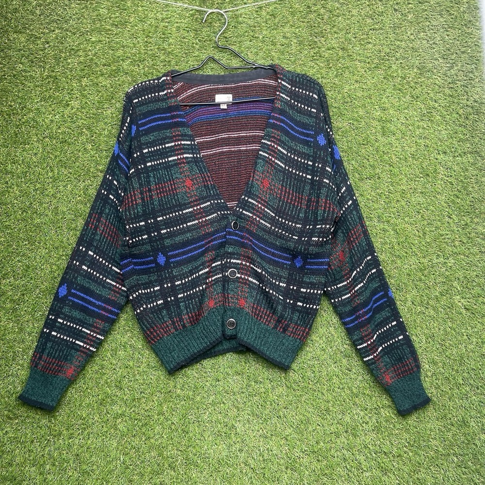 Anthropologies Grandpa Sweater Womens Small Christmas Plaid Urban Renewal Grunge